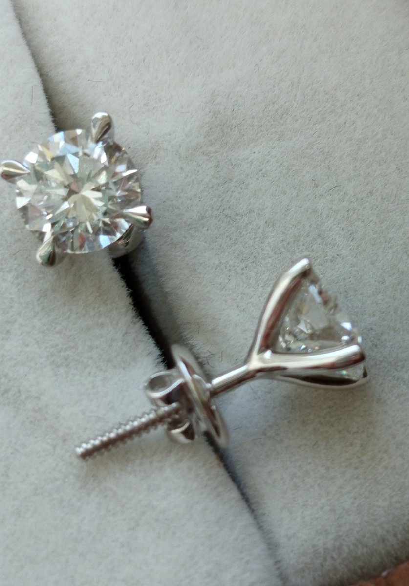 Diamond Stud Earrings image 2