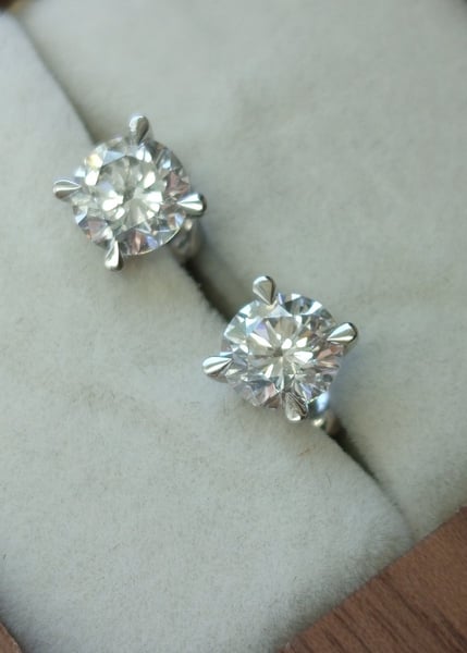 Diamond Stud Earrings image 3