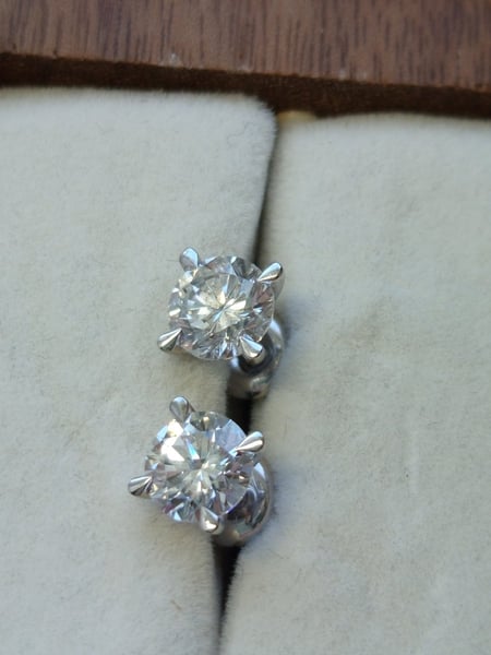 Diamond Stud Earrings image 5